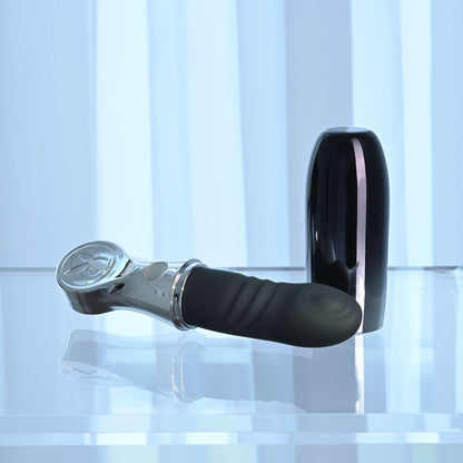 Playboy Pleasure BON VOYAGE - Black/Chrome 18.7 cm Tapping Vibrator