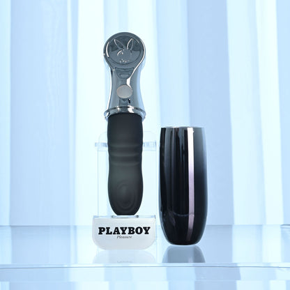 Playboy Pleasure BON VOYAGE - Black/Chrome 18.7 cm Tapping Vibrator