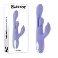 Purple silicone product with 'Playboy' branding on a white background