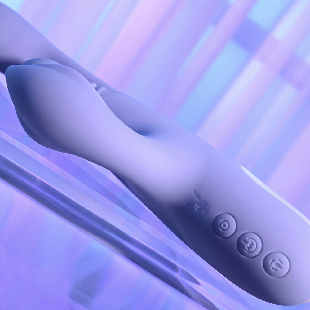Playboy Pleasure NUBBIN RUBBIN - Purple Thrusting Rabbit Vibrator