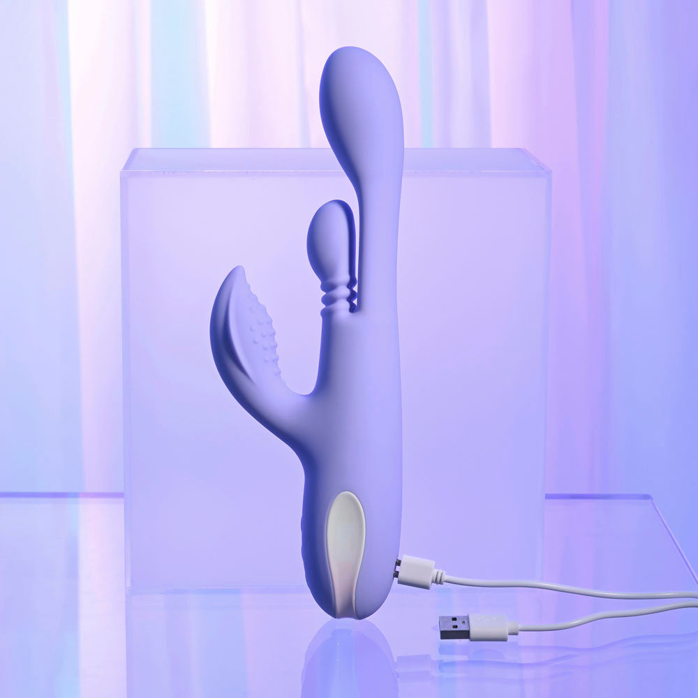 Playboy Pleasure NUBBIN RUBBIN - Purple Thrusting Rabbit Vibrator
