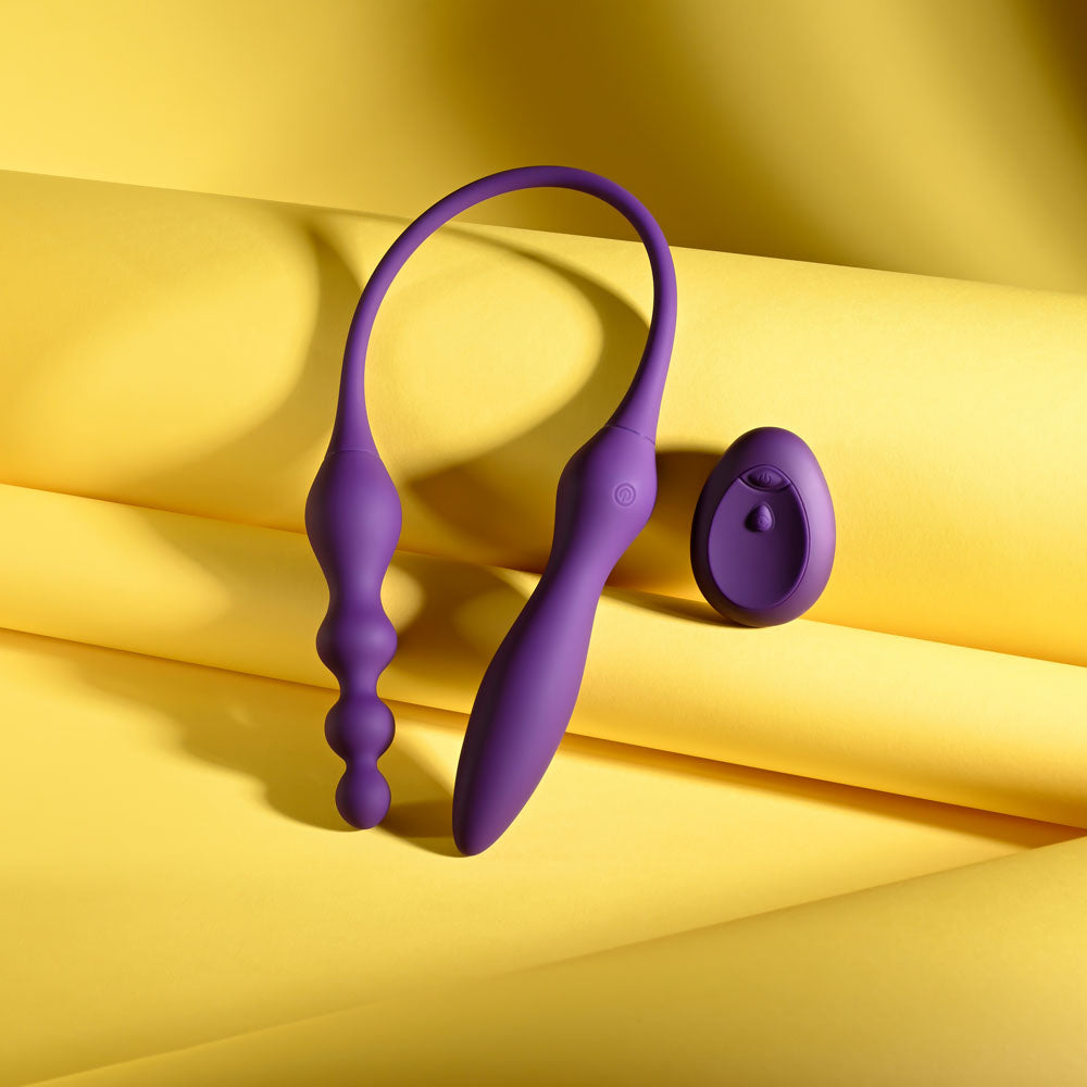 Playboy Pleasure THIS & THAT - Purple Flexible Dual Ended Vibrator