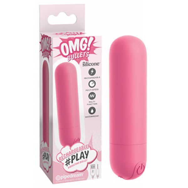 OMG! Bullets #Play - Pink USB Rechargeable Bullet - Image 1