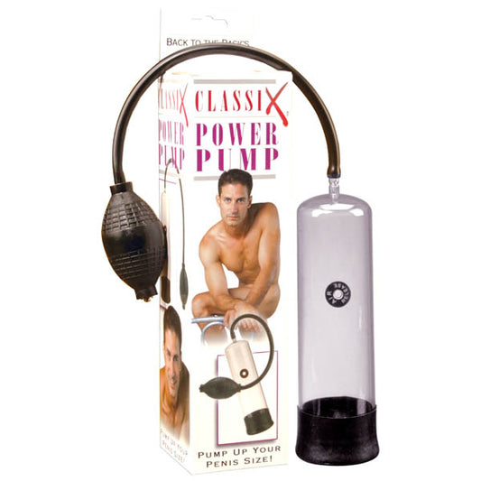 Classix Power Pump. Studio photo of the clear product on a white background.