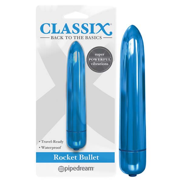 Classix Rocket Bullet - Metallic Blue 8.9 cm Bullet - Image 1