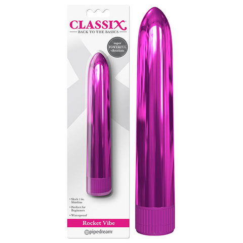 Classix Rocket Vibe - Metallic Pink 17.8 cm (7'') Vibrator - Image 1