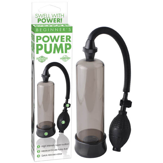 Beginner's Power Pump. Studio photo of the green product on a white background.