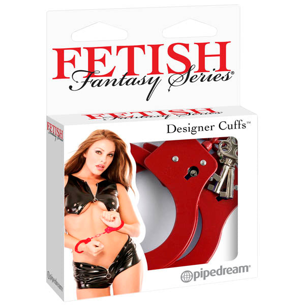 Fetish Fantasy Series Designer Cuffs - Red Hand Cuffs - Image 1