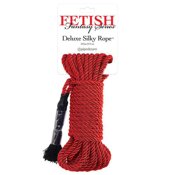 Fetish Fantasy Series Deluxe Silky Rope - Red Bondage Rope - 9.75 m Length - Image 1