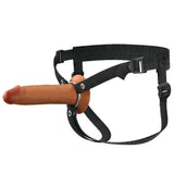 FX Elite 7'' Silicone Hollow Strap-On - Tan - Tan 17.8 cm Hollow Strap-On - Image 3