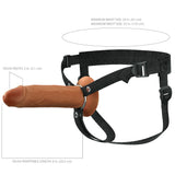 FX Elite 8'' Silicone Hollow Strap-On - Tan - Tan 20 cm Hollow Strap-On - Image 4