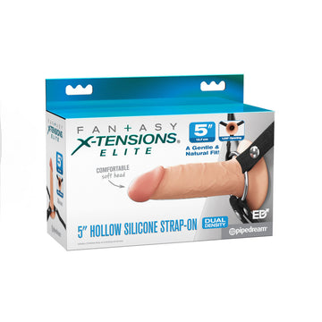 Fantasy X-Tensions Elite 5'' Silicone Hollow Strap-On - Flesh - Flesh 14 cm Hollow Strap-On