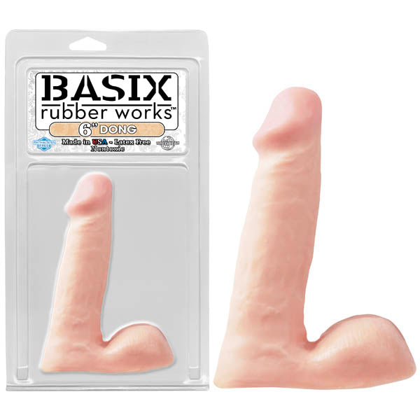Basix Rubber Works 6'' Dong - Flesh 15.25 cm (6'') Dong - Image 1