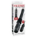 Package of a black silicone thuster with 'Fetish Fantasy Series' branding on a white background.