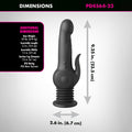 Fetish Fantasy Series Pogo Thruster - Black USB Rechargeable 23.5 cm Gyrating Rabbit Vibrator