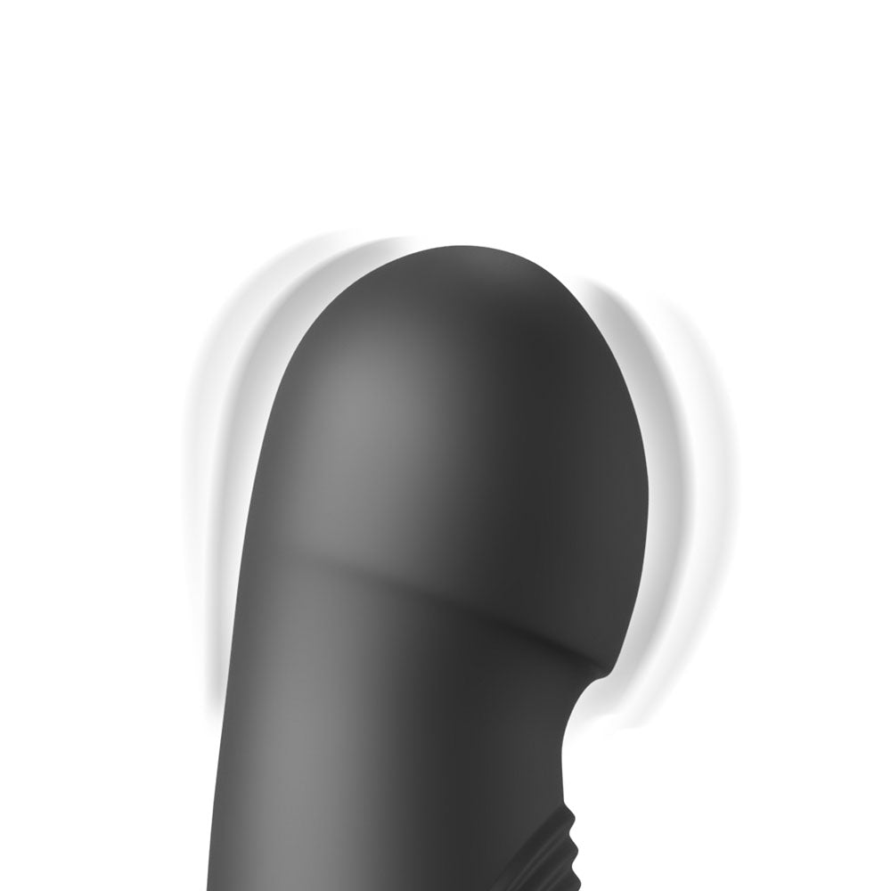 Black rubber duck on a white background