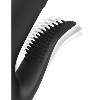 Black hairbrush on a white background