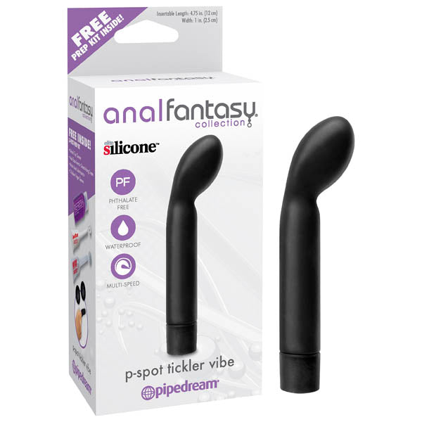 Anal Fantasy Collection P-spot Tickler Vibe - Black 12 cm (4.75'') Prostate Vibrator - Image 1
