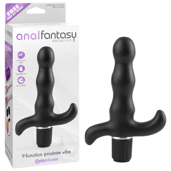 Anal Fantasy Collection 9-function Prostate Vibe - Black 11.4 cm (4.5'') Vibrating Prostate Massager - Image 1