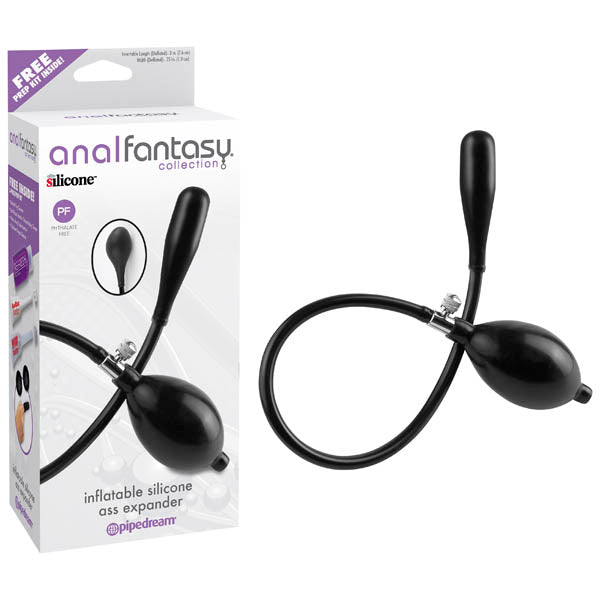 Anal Fantasy Collection Inflatable Silicone Ass Expander - Black Inflatable Anal Probe - Image 1