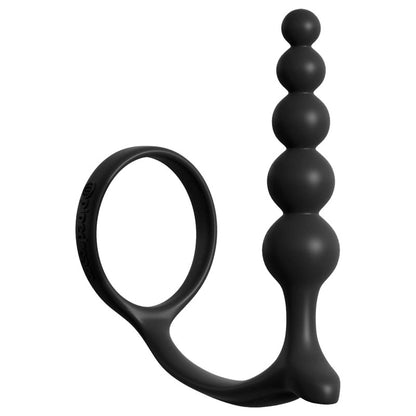 Anal Fantasy Collection Ass-Gasm Cockring Anal Beads - Black Cock Ring