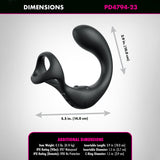 Anal Fantasy Elite Ass-Gasm Taint-alizer - Black USB Rechargeable Prostate Massage with Cock Ring - Image 3