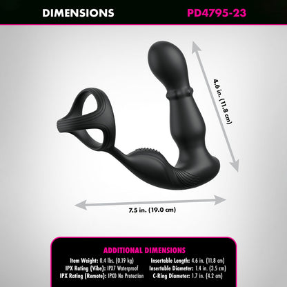 Anal Fantasy Elite Ass-Gasm Slide & Glide - Black Prostate Massage