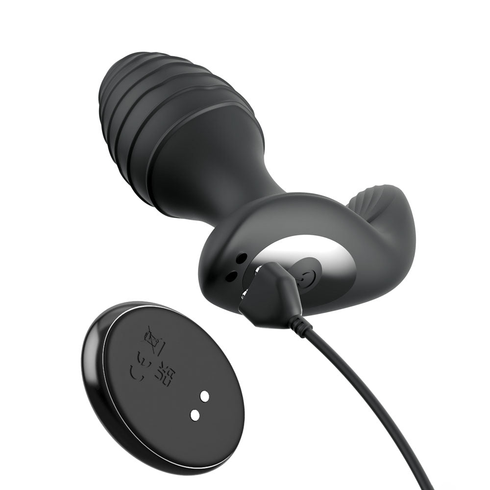 Anal Fantasy Elite Gyro-Milk Pro - Black Gyrating Butt Plug