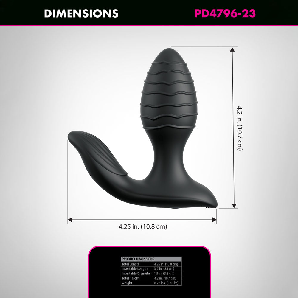 Anal Fantasy Elite Gyro-Milk Pro - Black Gyrating Butt Plug