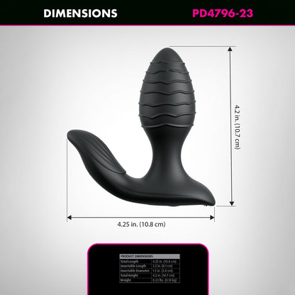 Anal Fantasy Elite Gyro-Milk Pro - Black Gyrating Butt Plug