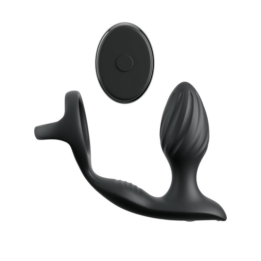 Anal Fantasy Elite Ass-Gasm Gyro-Milk Pro - Black Gyrating Butt Plug