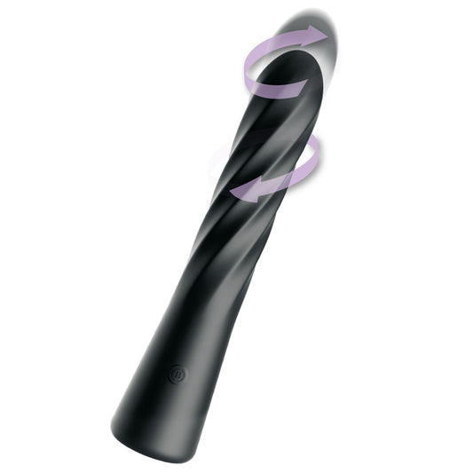 Anal Fantasy Elite Twist Ecstasy - Black 24.1 cm USB Rechargeable Twisting & Thrusting Anal Vibrator