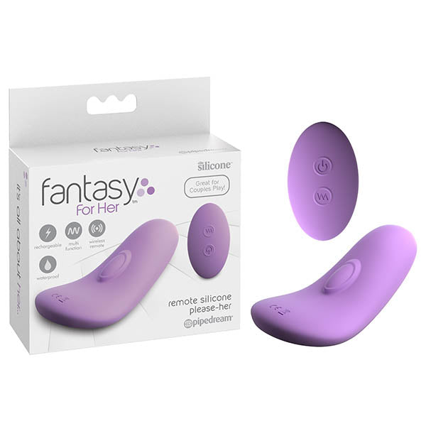 Fantasy For Her Remote Silicone Please-Her - Purple Stimulator