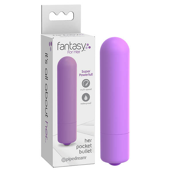 Fantasy For Her Purple Pocket Bullet Vibrator - 9.4 cm (3.75')