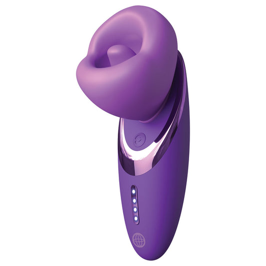 Purple electronic device on a white background