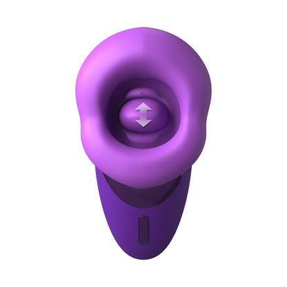 Purple silicone ring with a central arrow design on a white background