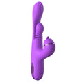Purple toy with a cylindrical shape and additional components on a white background