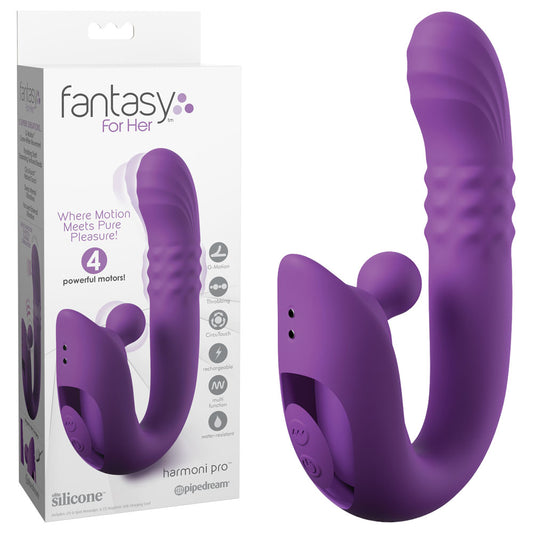 Fantasy For Her Harmoni Pro - Purple 17.8 cm USB Rechargeable Throbbing Vibrator
