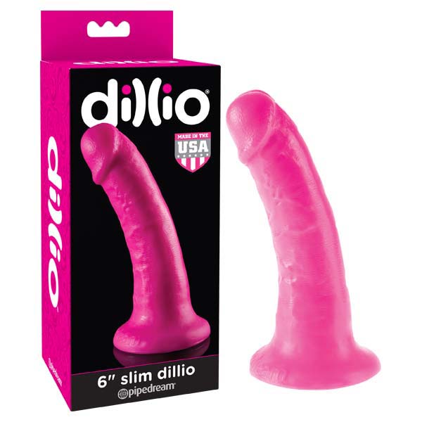 Dillio 6'' Slim - Pink 15.2 cm Dong - Image 1