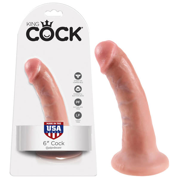 King Cock 6'' Cock - Flesh 15.2 cm (6'') Dong - Image 1