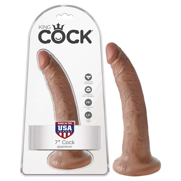 King Cock 7'' Cock - Tan 17.8 cm (7'') Dong - Image 1