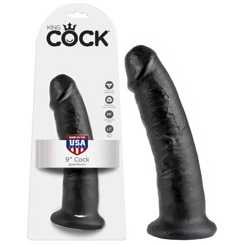 King Cock 9'' Cock - Black 22.9 cm (9'') Dong - Image 1