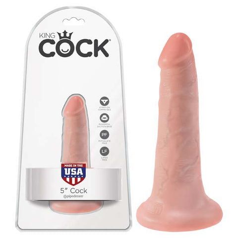 King Cock 5'' Cock - Flesh 12.7 cm (5'') Dong - Image 1