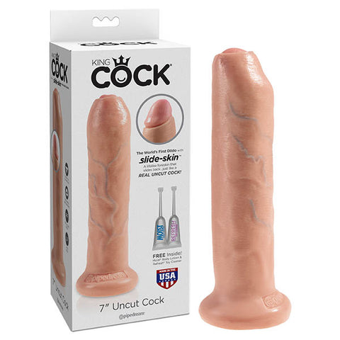 King Cock 7'' Uncut - Flesh 17.8 cm Dong - Image 1