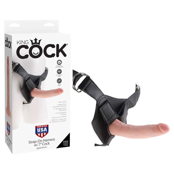 King Cock Strap-On Harness With 7'' Cock - Flesh 17.8 cm (7'') Strap-On - Image 1