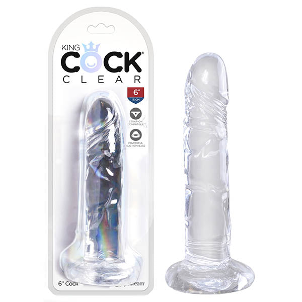 King Cock Clear 6'' Cock - Clear 15.2 cm Dong - Image 1