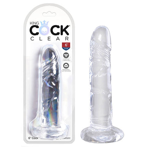 King Cock Clear 6'' Cock - Clear 15.2 cm Dong - Image 1