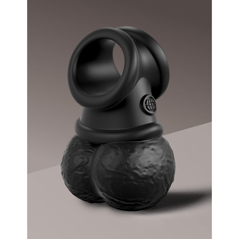 King Cock Elite The Crown Jewels Vibrating Silicone Balls - Black
