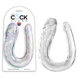 King Cock Clear Large Double Trouble - Clear Large Double Penetration Dong - Image 1
