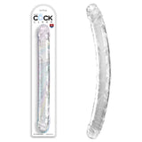 King Cock 18 Inch Double Dildo - Clear 45.7 cm Double Dong - Image 1